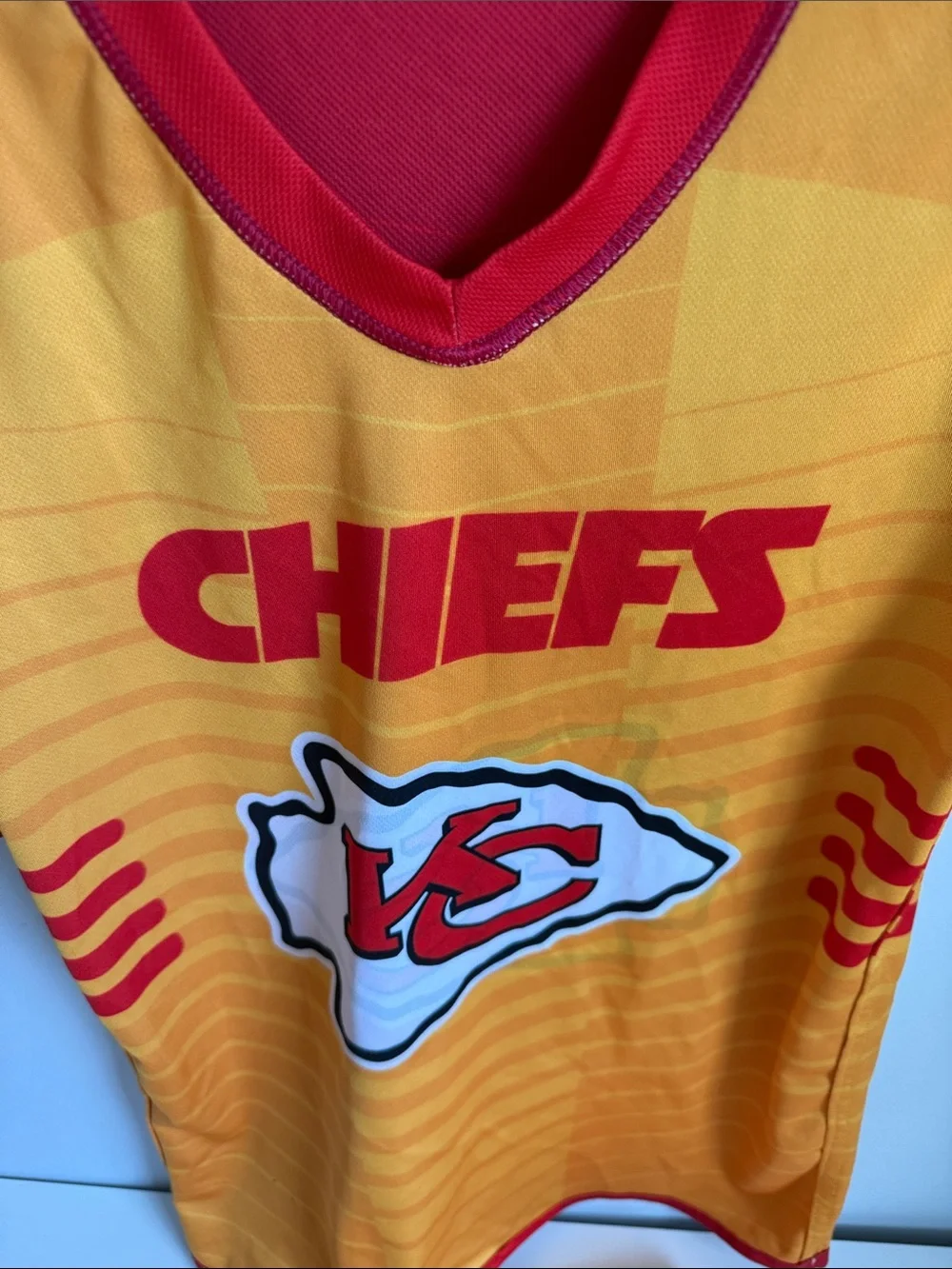 NFL Kids Gold and Red Chiefs Jersey & Shorts Set